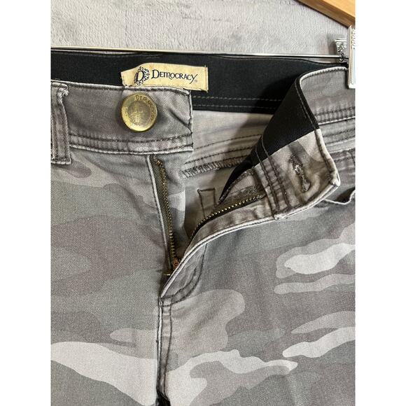 Democracy Jeans Women 4 Camo Skinny Stretch Denim Zippers Ab Solution - Picture 4 of 9